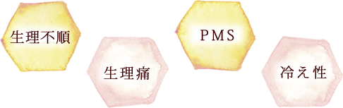 妊娠、生理痛、PMS、更年期